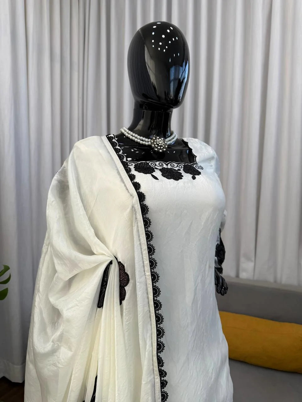 Festive Wear Silk Kurta Palazzo Set for Women