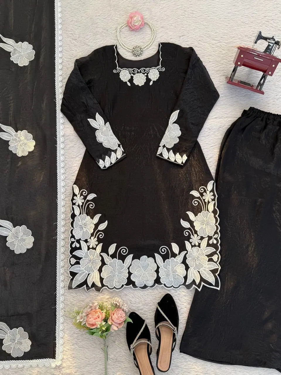 Effortless Elegance: Silk Sequence 3-Piece Set
