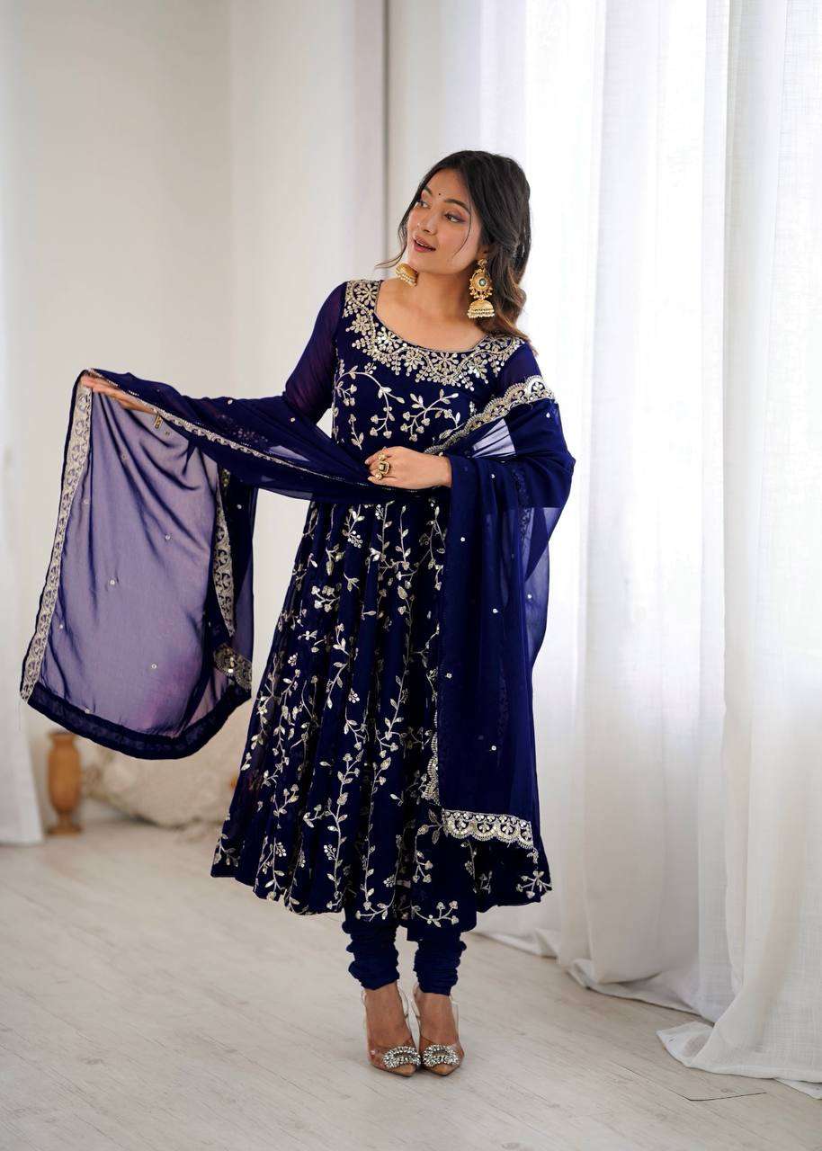 Womenâ€™s Anarkali Outfit â€“ Embroidery Work Gown with Dupatta