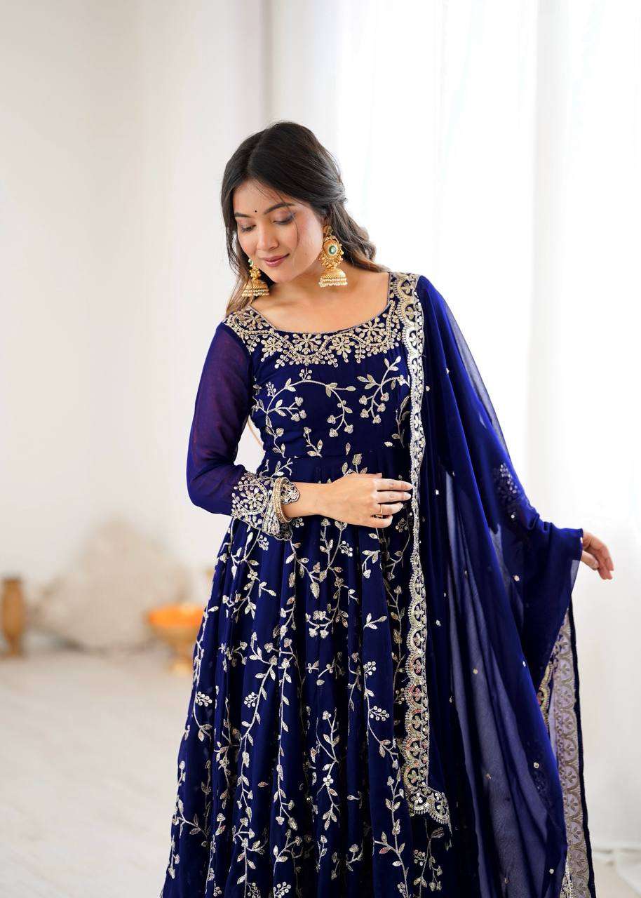 Womenâ€™s Anarkali Outfit â€“ Embroidery Work Gown with Dupatta