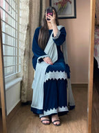 Premium Velvet Embroidery Co-Ord Set with Designer Georgette Dupatta