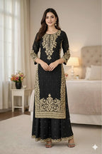 Exclusive Eid Collection Heavy Coding Sequence Kurti Plazzo Set