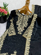 Exclusive Eid Collection Heavy Coding Sequence Kurti Plazzo Set