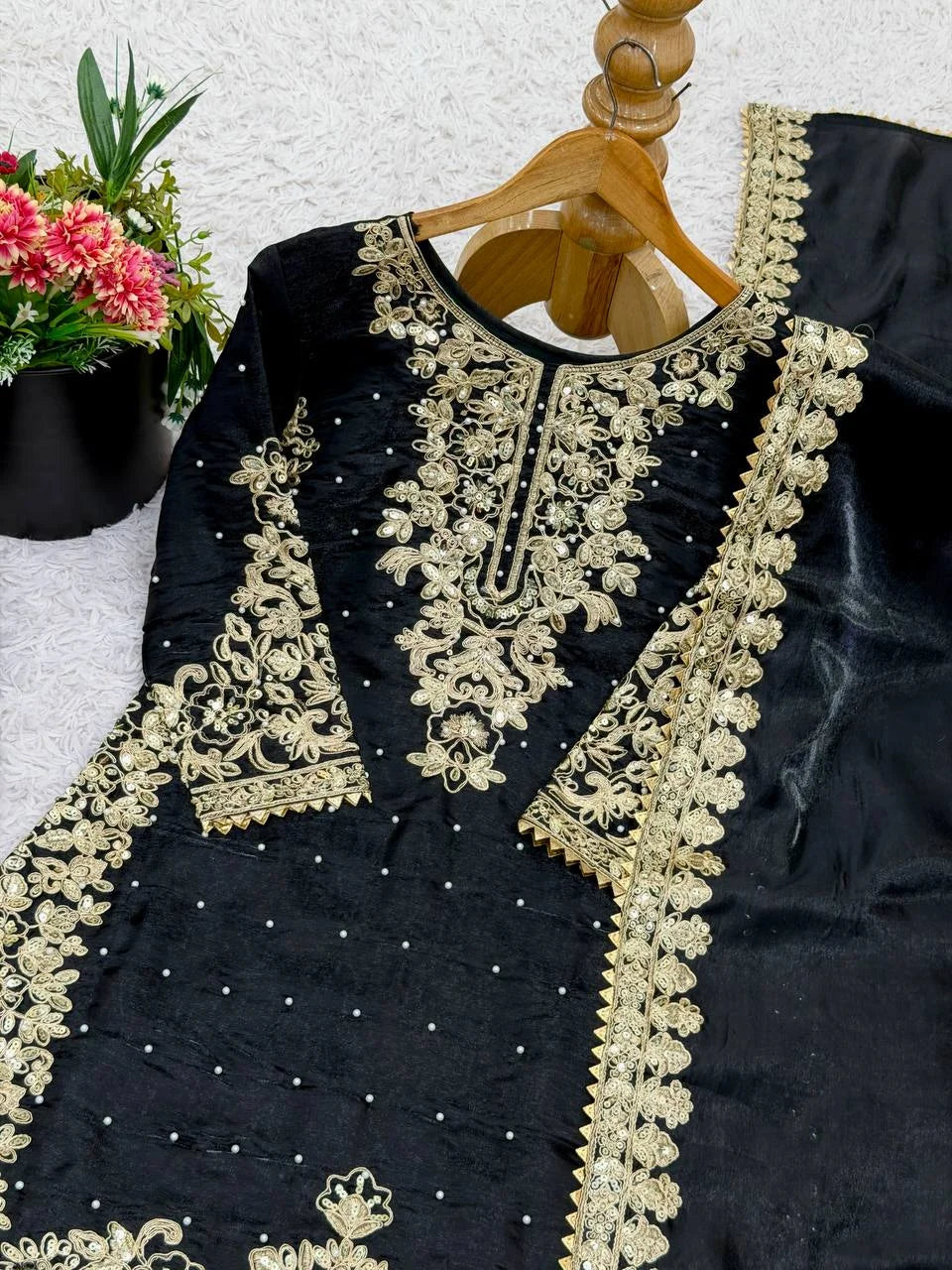 Exclusive Eid Collection Heavy Coding Sequence Kurti Plazzo Set