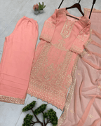 Exclusive 3 Piece Kurti Palazzo Set : Perfect for Weddings