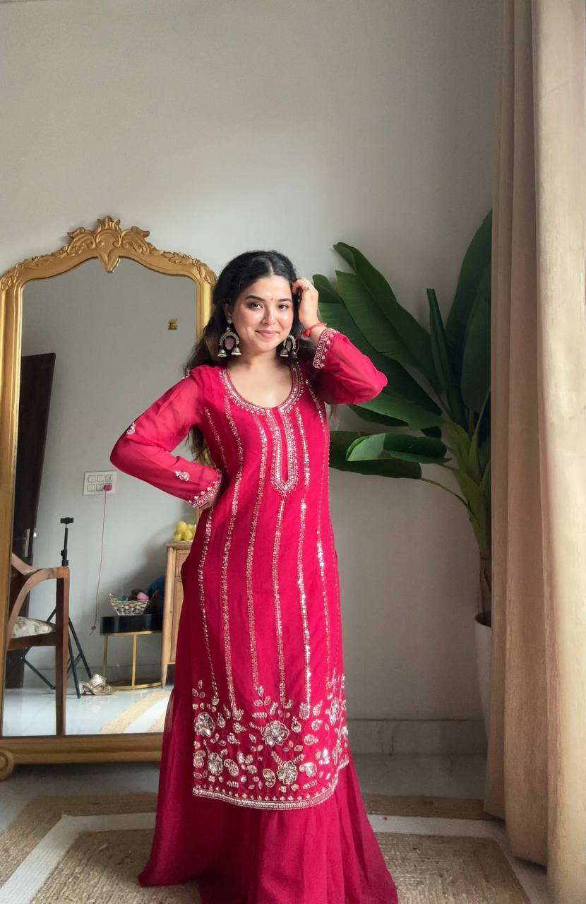 Sharara Magic – Exclusive Georgette Suit with Dupatta Pair