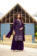 Classic Sharara Suit – Belt Style Dupatta & Embroidery Detailing
