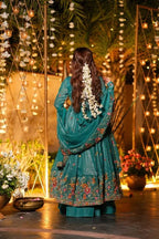 Royal Rama Designer Anarkali Gown with Multi Embroidery Work