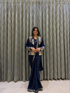 Designer Ready-to-Wear Saree with Embroidered Jacket & Blouse