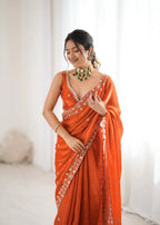 Premium Fendy Silk Saree with Thread & Sequin Work