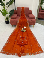 Premium Fendy Silk Saree with Thread & Sequin Work