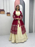 Simar Cosmos Lehenga Set with Stitched Blouse & Embroidered Shrug