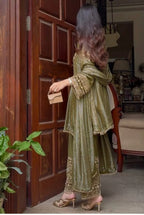 Luxury Embroidered Top & Plazzo Set with Fancy Patch Work Dupatta