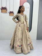 Premium Vichitra Silk Top Lehenga Set for Girls with Heavy Embroidery