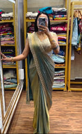Chic Party Wear Satin Saree with Heavy Embroidered Blouse