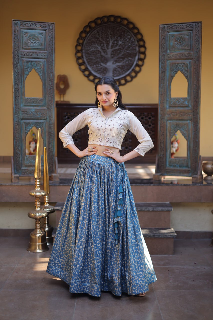 Navratri Special Designer Ethnic Top With Lehenga for Women for Dandiya Nights