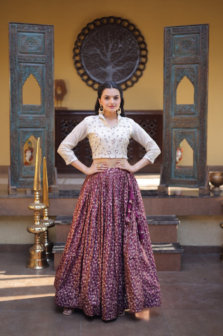 Navratri Special Designer Ethnic Top With Lehenga for Women for Dandiya Nights