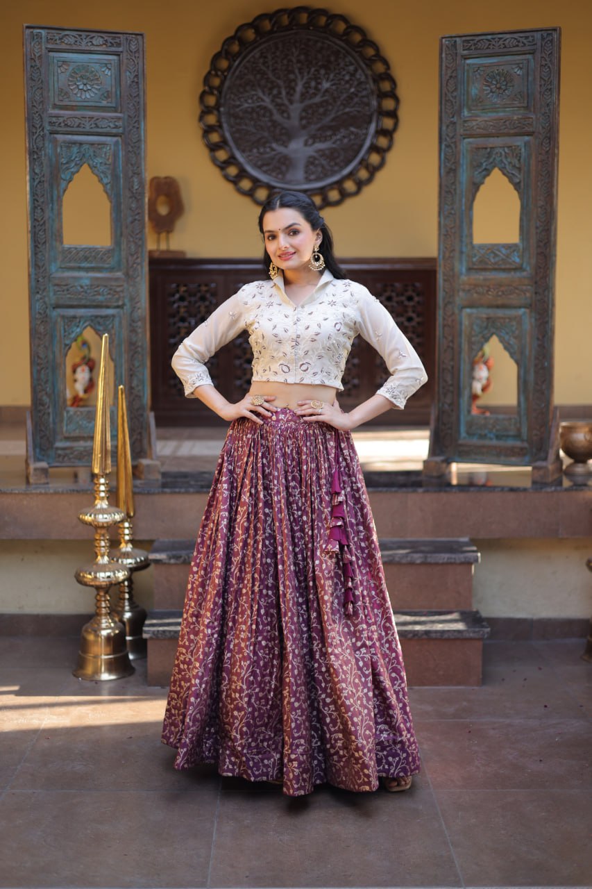 Navratri Special Designer Ethnic Top With Lehenga for Women for Dandiya Nights