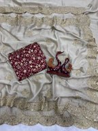 Rangoli Silk Saree with Zari & Sequin Embroidery