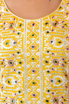 Viscose Rayon Embroidered Top Bottom Set with Printed Organza Dupatta