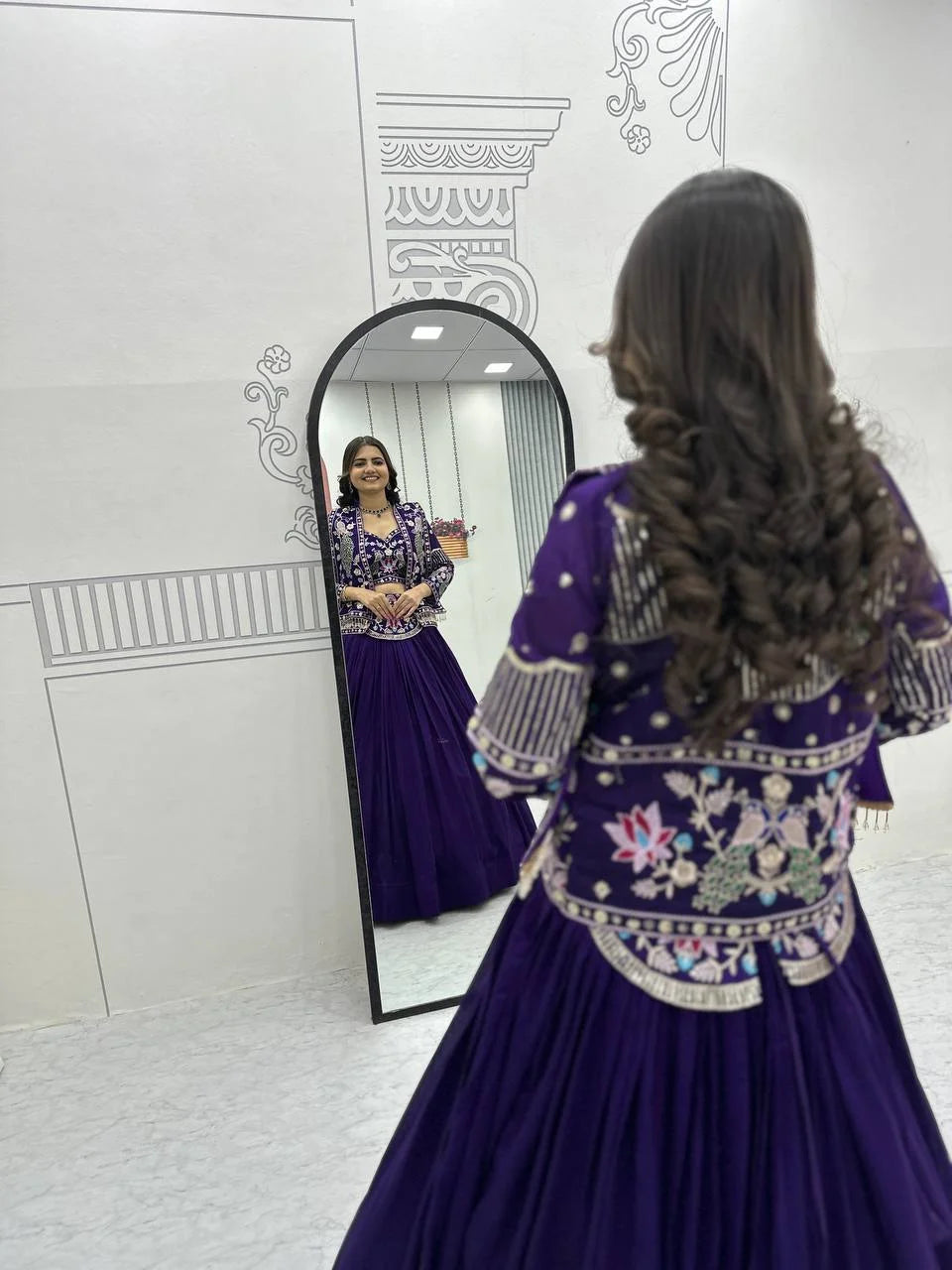Opulent Vichitra Silk Lehenga Set with Heavy Work Jacket