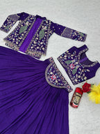 Opulent Vichitra Silk Lehenga Set with Heavy Work Jacket