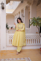 Stunning Yellow Anarkali Suit for Wedding Guests and Festive Glam