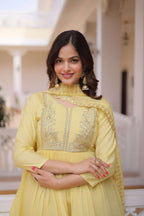 Stunning Yellow Anarkali Suit for Wedding Guests and Festive Glam