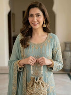 Eid Special Georgette Kurta Sharara with Elegant Sequence Work & Designer Dupatta