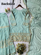 Eid Special Georgette Kurta Sharara with Elegant Sequence Work & Designer Dupatta