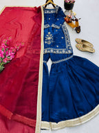 Eid Special Blue Jimmy Choo Sharara Set with Coding Embroidery