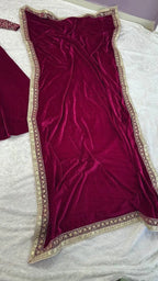 Classic 11000 Velvet Lehenga Set with Can-Can Flair & Rich Work