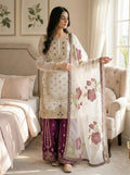 Stylish GMY Silk Top and Embroidered Plazzo with designer Dupatta