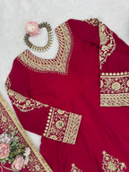 Graceful Long Anarkali with Stretch Pant & Embroidered Dupatta