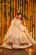 White Festive Wear Anarkali Plazzo Set with Rich Embroidery