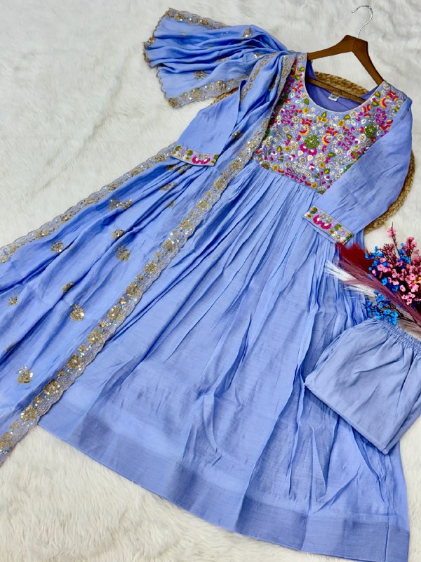 Graceful Embroidered Anarkali Set Crafted for Modern Ethnic Fashion