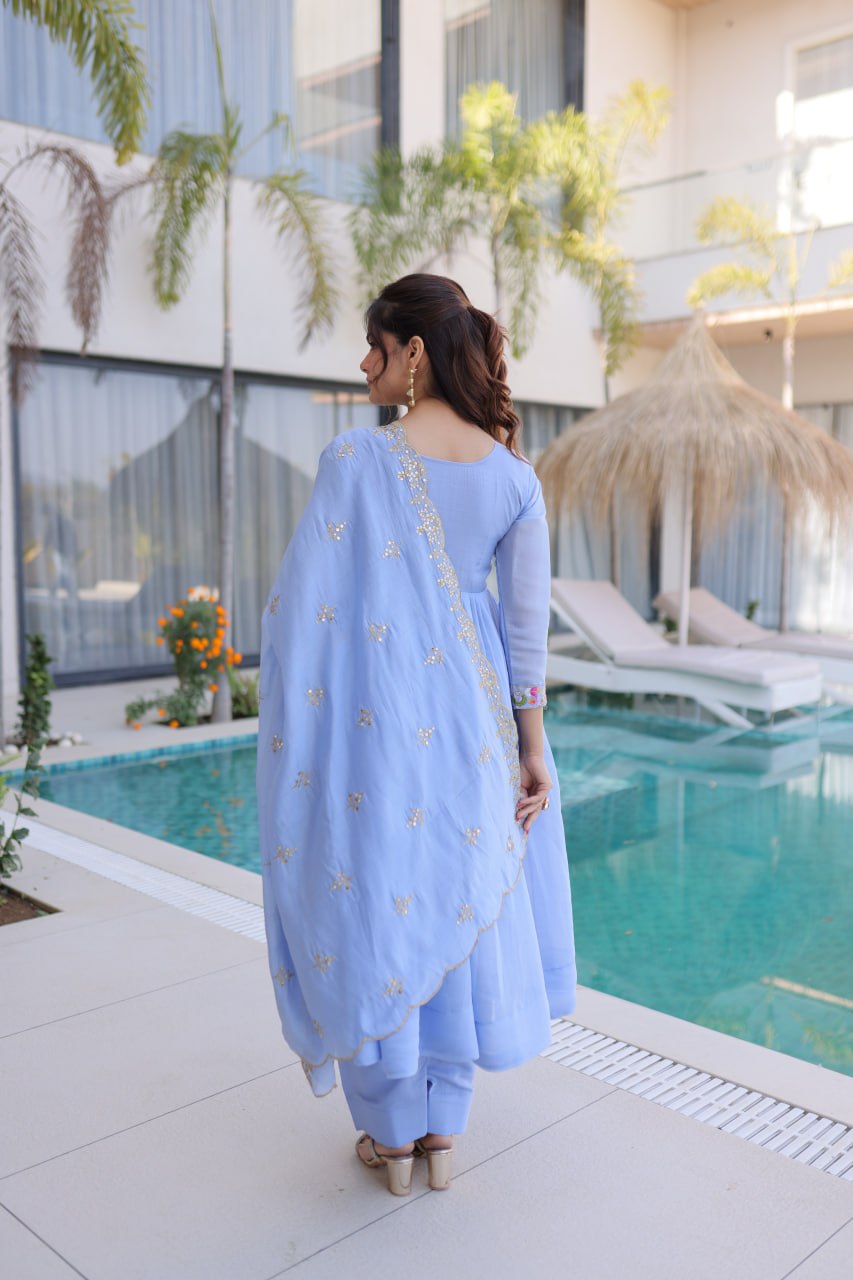 Graceful Embroidered Anarkali Set Crafted for Modern Ethnic Fashion