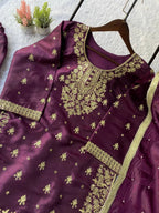 Designer Sharara Set â€“ GMY Silk with Sequen Embroidery & Beads Dupatta
