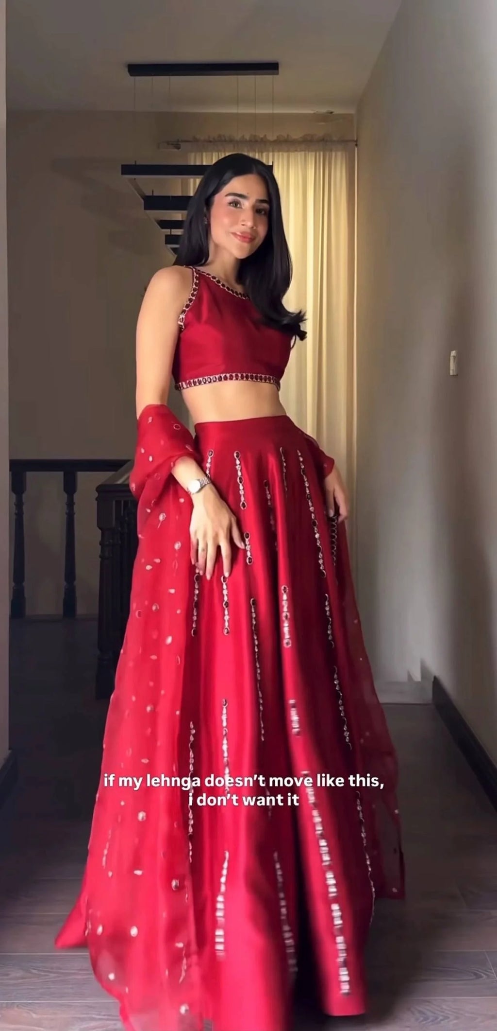 Graceful Ethnic Lehenga â€“ Malai Satin Silk with Real Mirror & Thread Embroidery