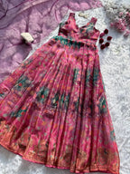 Trending Floral Anarkali Gown with Premium Organza Dupatta â€“ Wedding Collection
