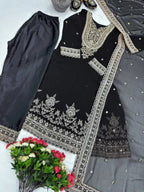Classic Eid Collection Faux Georgette Top & Palazzo with Dupatta