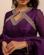 Chic Vichitra Silk Anarkali Set â€“ Perfect for Festive Occasions