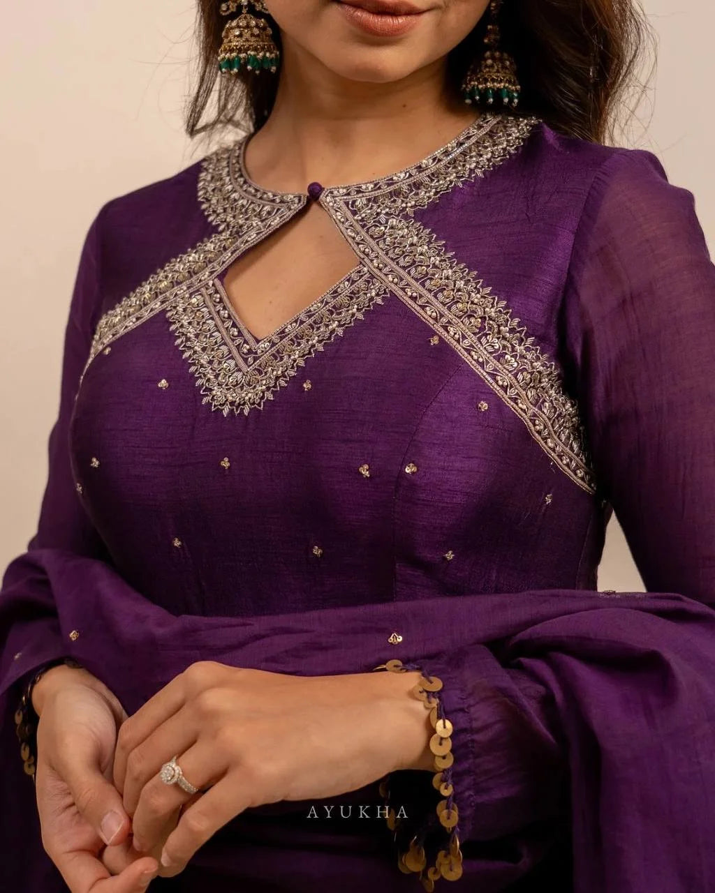 Chic Vichitra Silk Anarkali Set â€“ Perfect for Festive Occasions