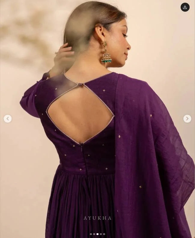 Chic Vichitra Silk Anarkali Set â€“ Perfect for Festive Occasions
