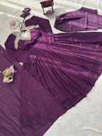 Chic Vichitra Silk Anarkali Set â€“ Perfect for Festive Occasions