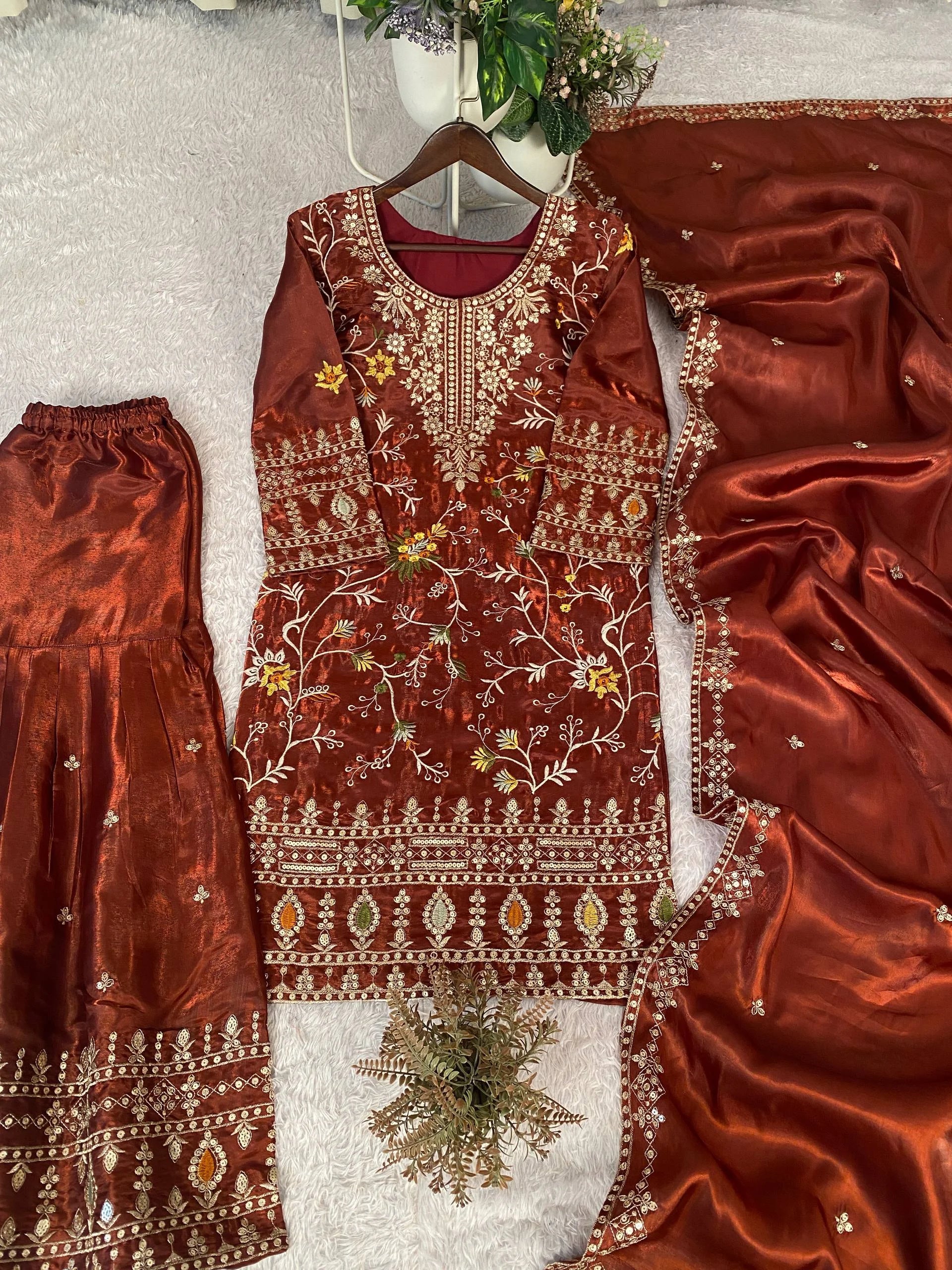 Eid Wear Jimmy Choo Sharara Set with Heavy Sequence Embroidery