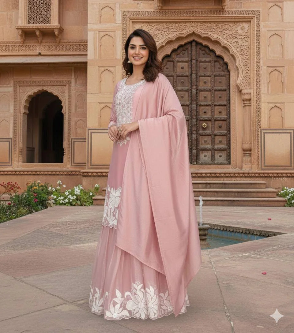 Festive Eid Jimmy Choo Sharara Suit with Heavy Sequence Embroidery Work