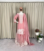 Festive Eid Jimmy Choo Sharara Suit with Heavy Sequence Embroidery Work