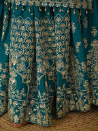 Flared Chinnon Silk Lehenga with Heavy Sequins Embroidery Work