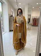 Eid Celebration Wear Fendy Silk Sharara Set with Sequin & Mirror Embroidery